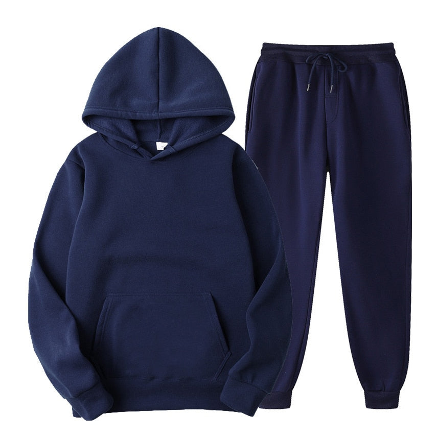 Casual Hooded Tracksuit Set
