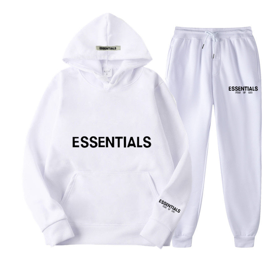 FEAROFGODESSENTIALS Couple Set Hoodies for Men and Women Double Line High Street Fashion Two-Piece Set