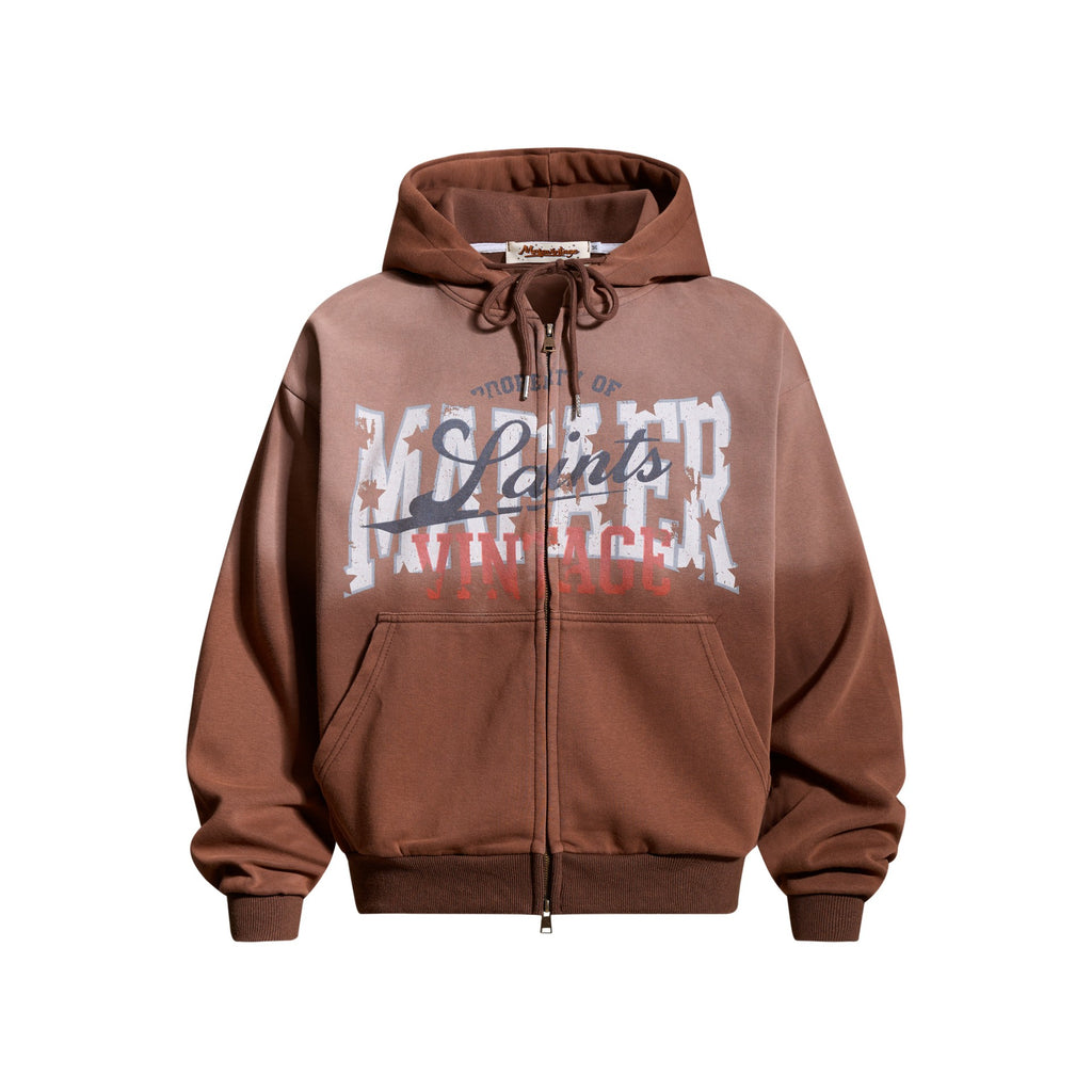 Make old letter printed hoodies