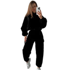 Women's Hooded Sweatshirt Pants Set