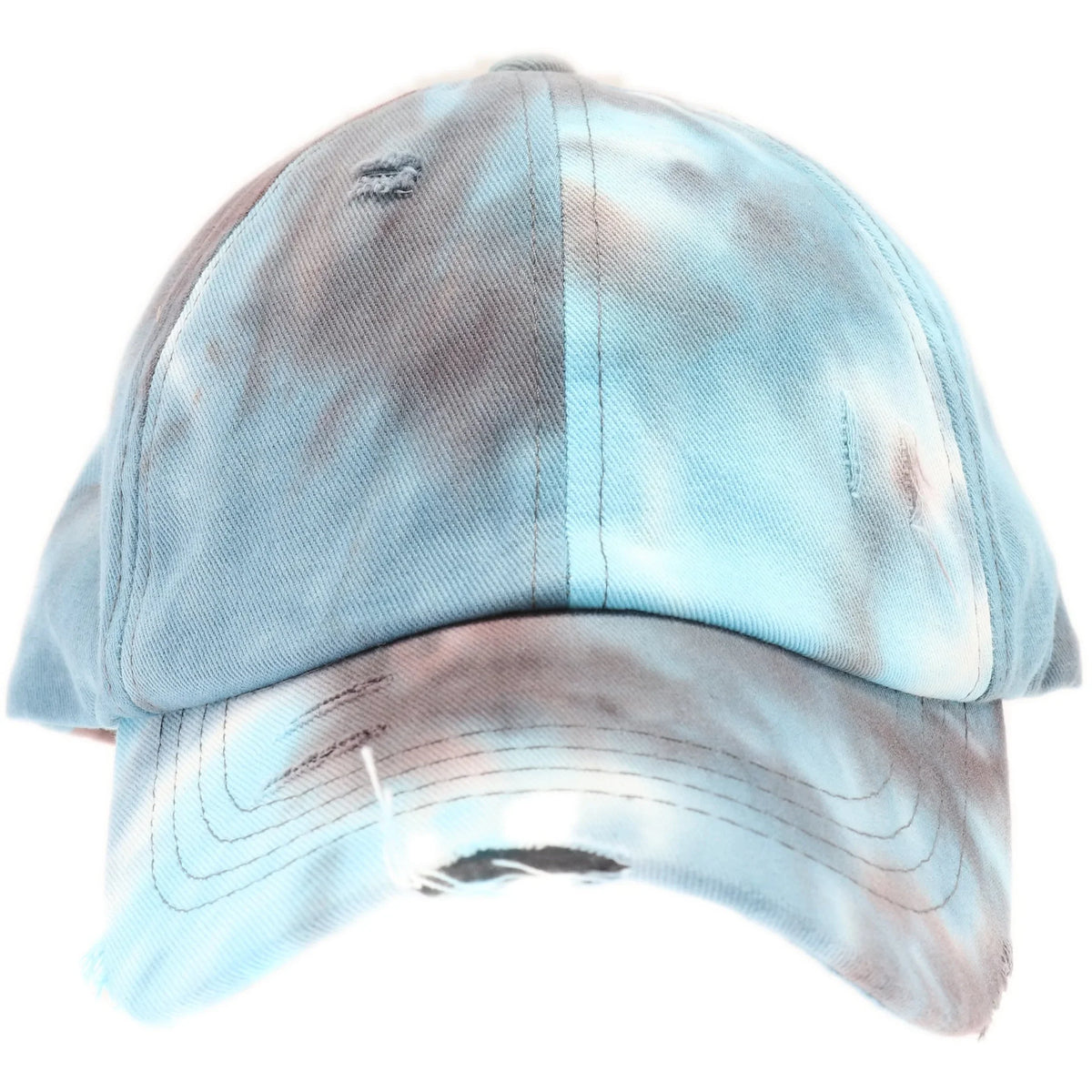 Tie Dye Criss-Cross High Ponytail CC Ball Cap