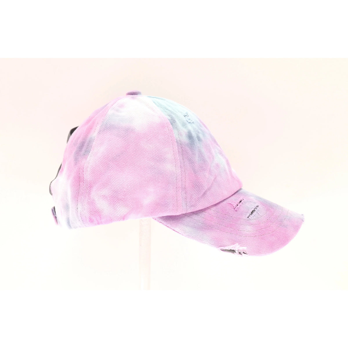 Tie Dye Criss-Cross High Ponytail CC Ball Cap