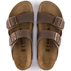 Birkenstock Arizona Birkibuc Mocha Sandals - Mocha, Narrow