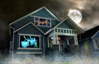 AtmosFX Halloween Digital Decoration USB - Boo Crew + 5.5 ft x 9 ft Projection Screen