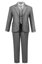 Boys Light Grey 5-Piece Suit Set