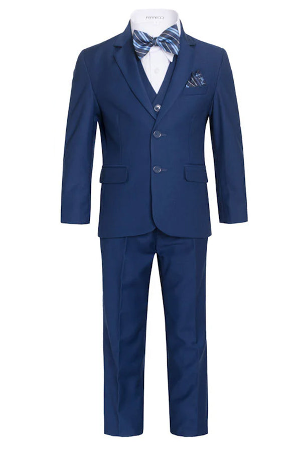 Boys Indigo Blue 5-Piece Suit Set