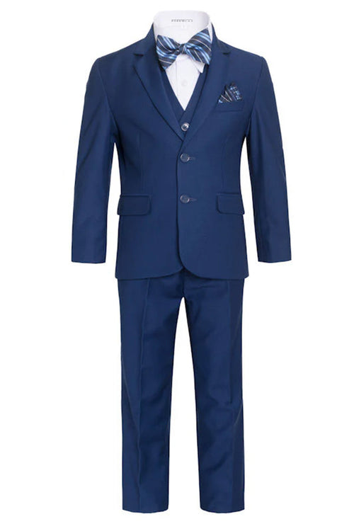 Boys Indigo Blue 5-Piece Suit Set