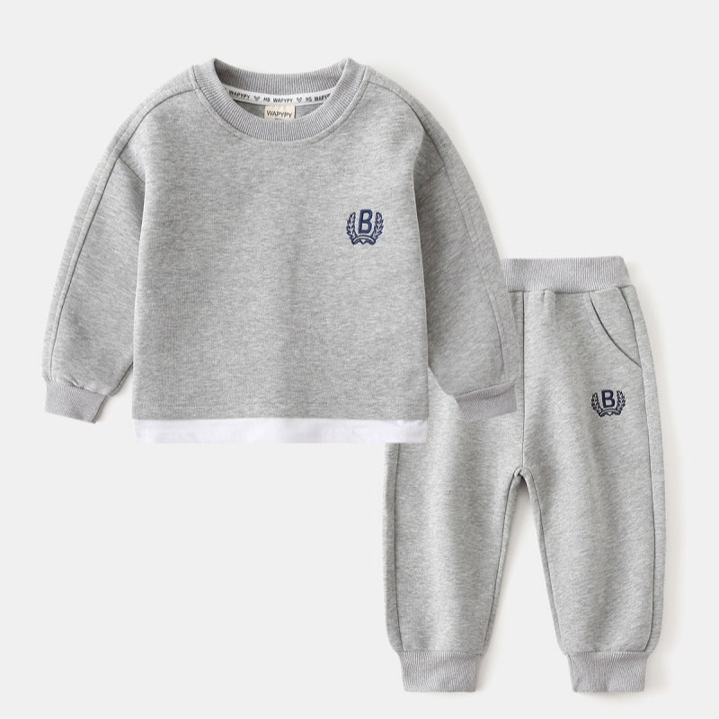 Two piece set of children's hoodies and sports pants