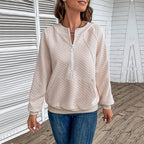 Women's Textured Hooded Zip Sweatshirt