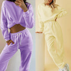 Women's Fleece Hoodie Tracksuit Set