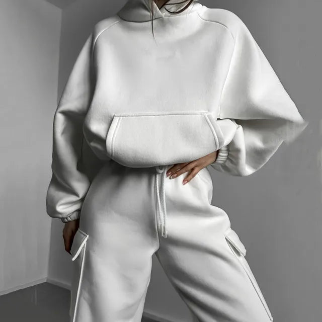 Women's Hooded Sweatshirt Pants Set