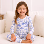 Toile de Jouy Bamboo Girls Pajama Set