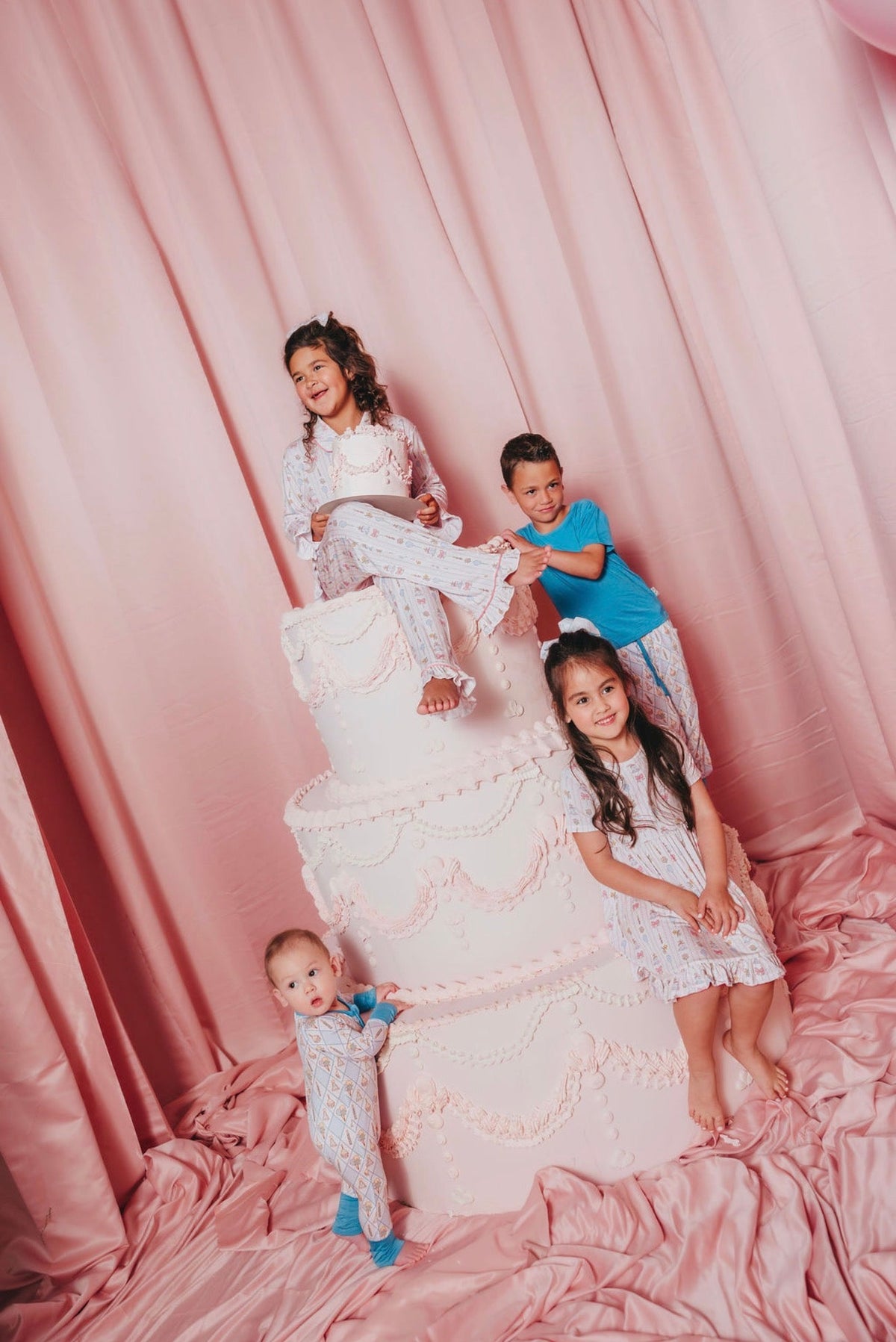 Pink Birthday Girl Ruffle Button-Up Set