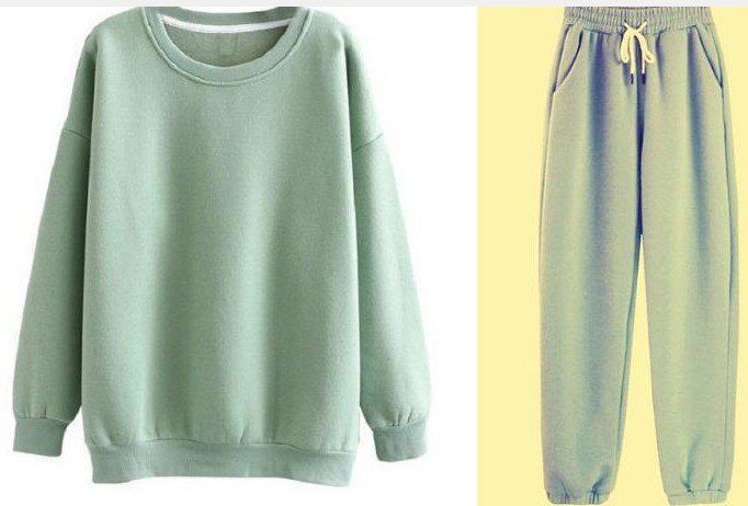 Women's Fleece Hoodie Tracksuit Set