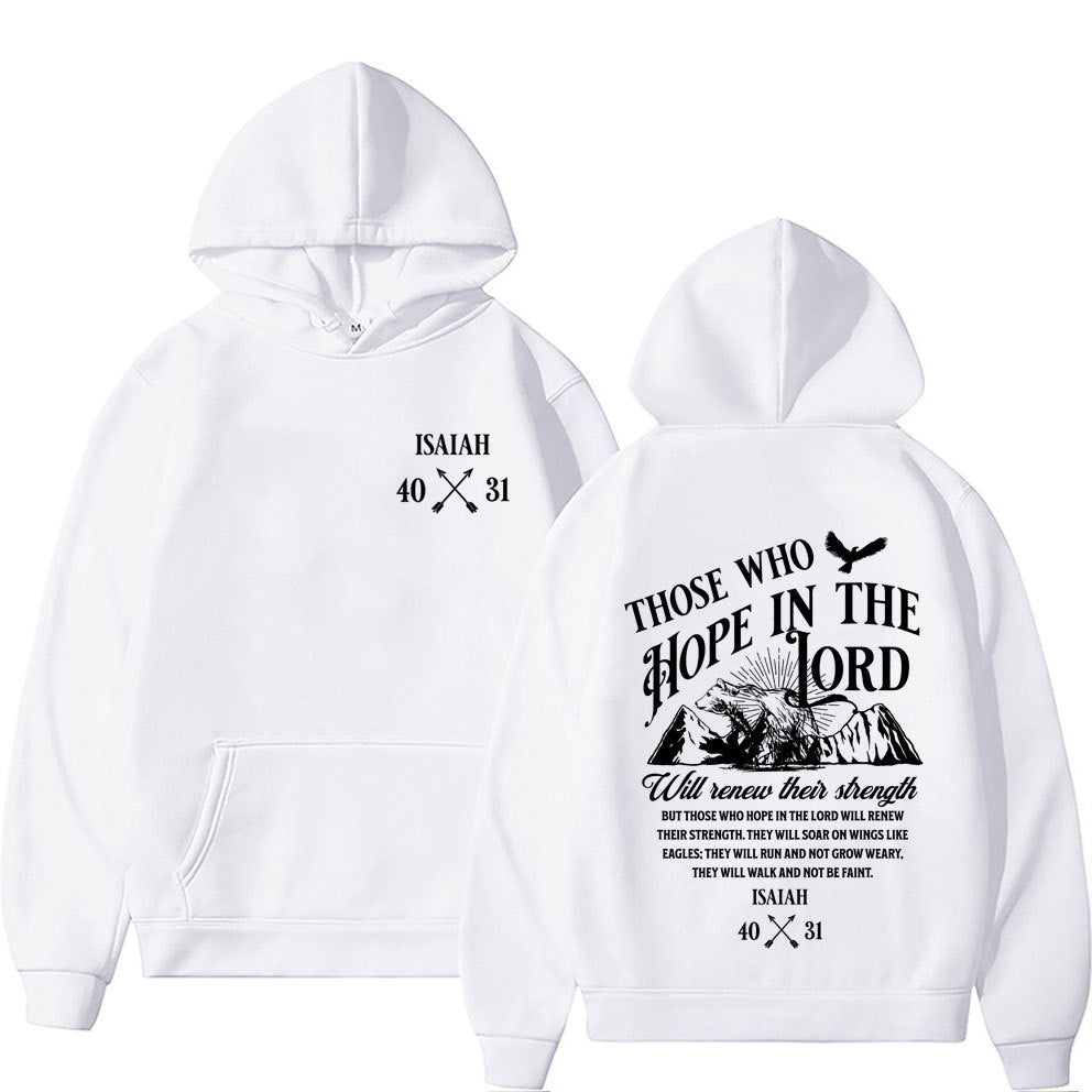 Christian Jesus Print Pullover Hoodie