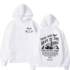 Christian Jesus Print Pullover Hoodie