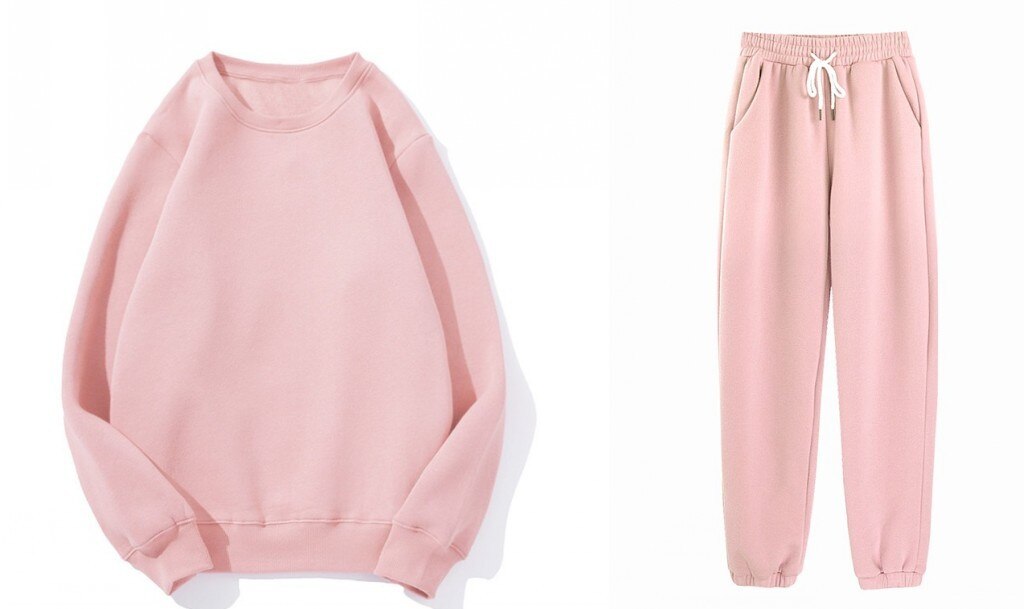 Women's Fleece Hoodie Tracksuit Set