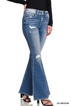 Distressed Flare Dark Wash Jeans