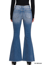 Distressed Flare Dark Wash Jeans