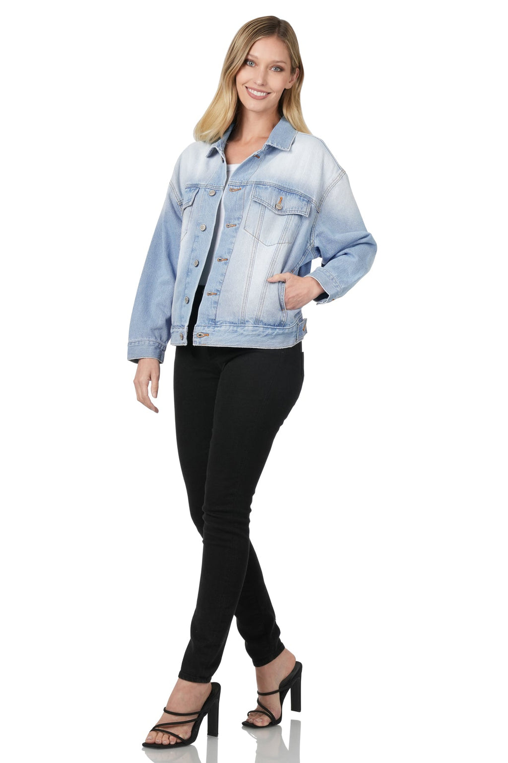 Oversized Denim Jacket (Light Wash)