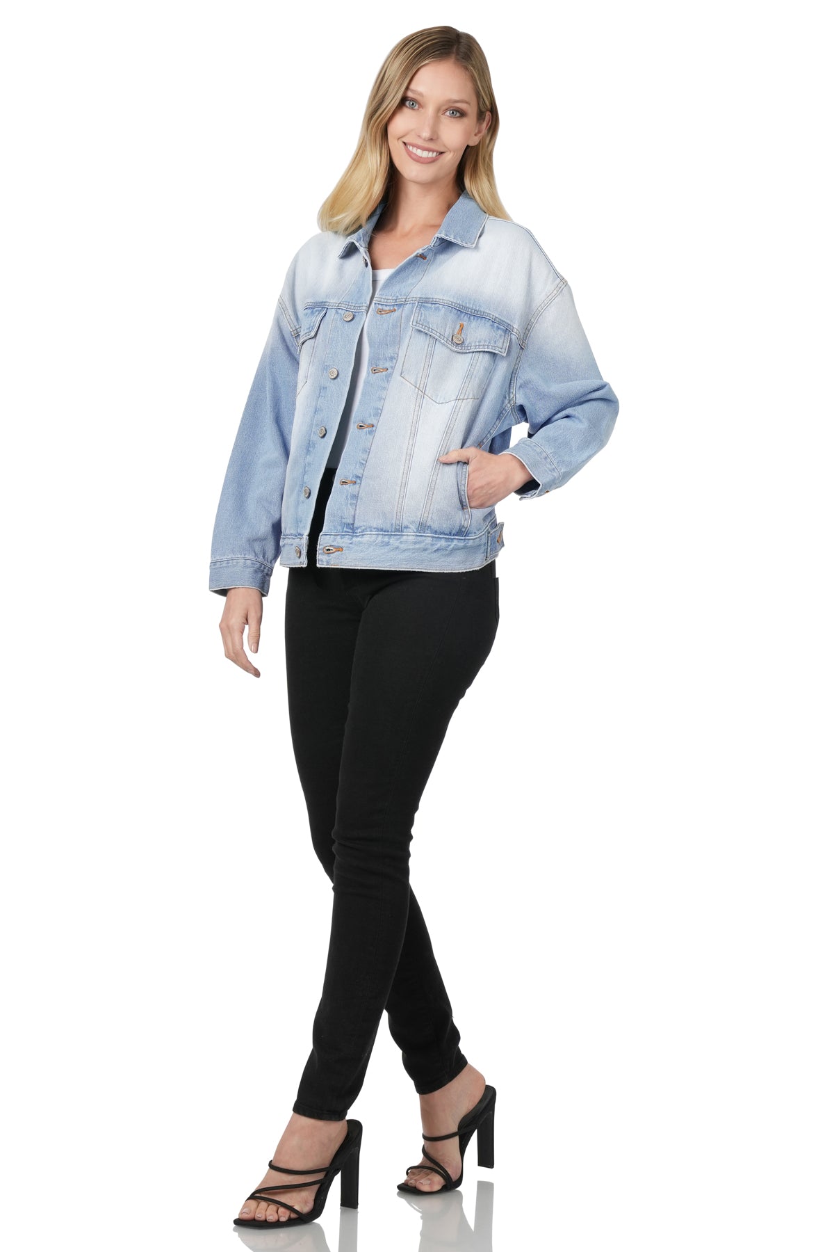 Oversized Denim Jacket (Light Wash)