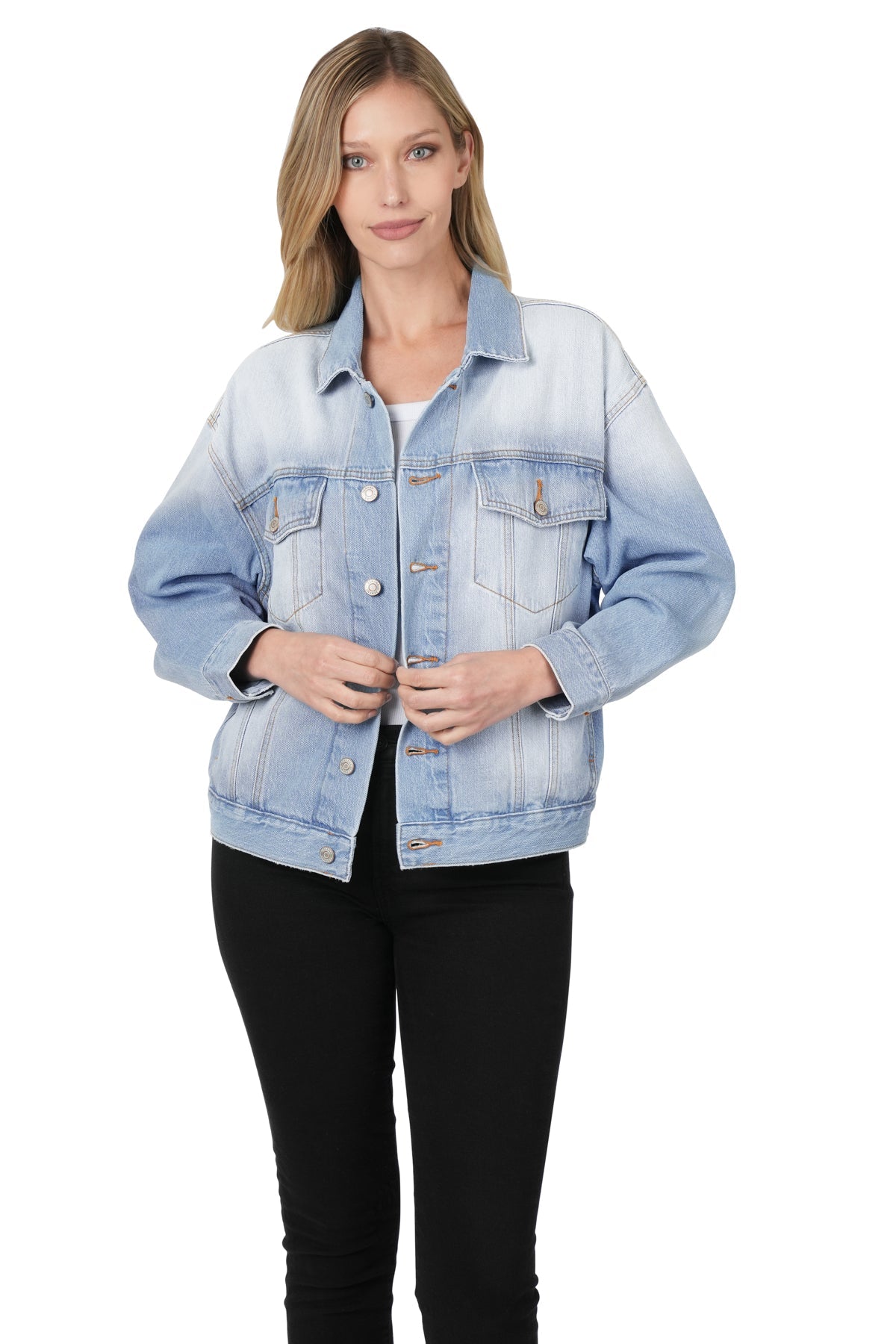 Oversized Denim Jacket (Light Wash)