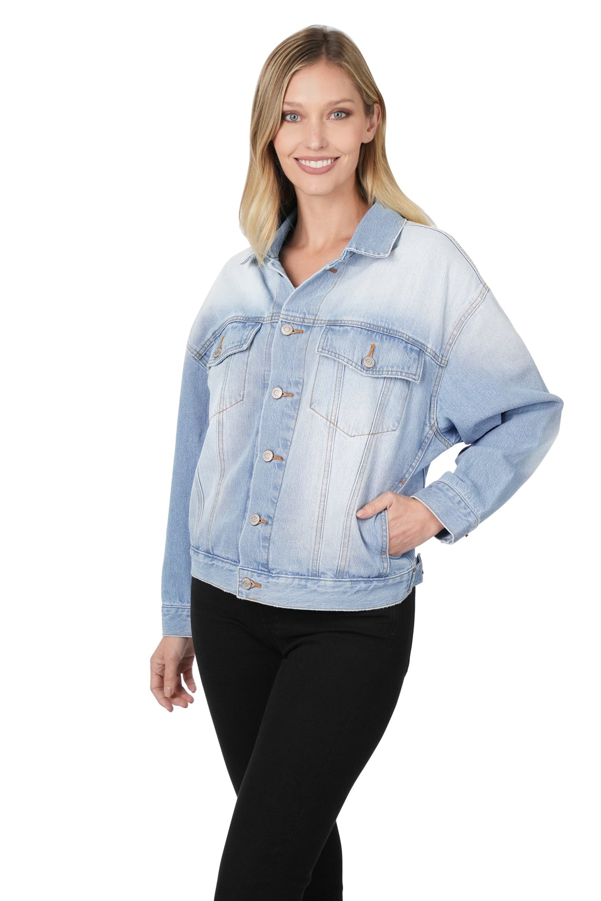 Oversized Denim Jacket (Light Wash)