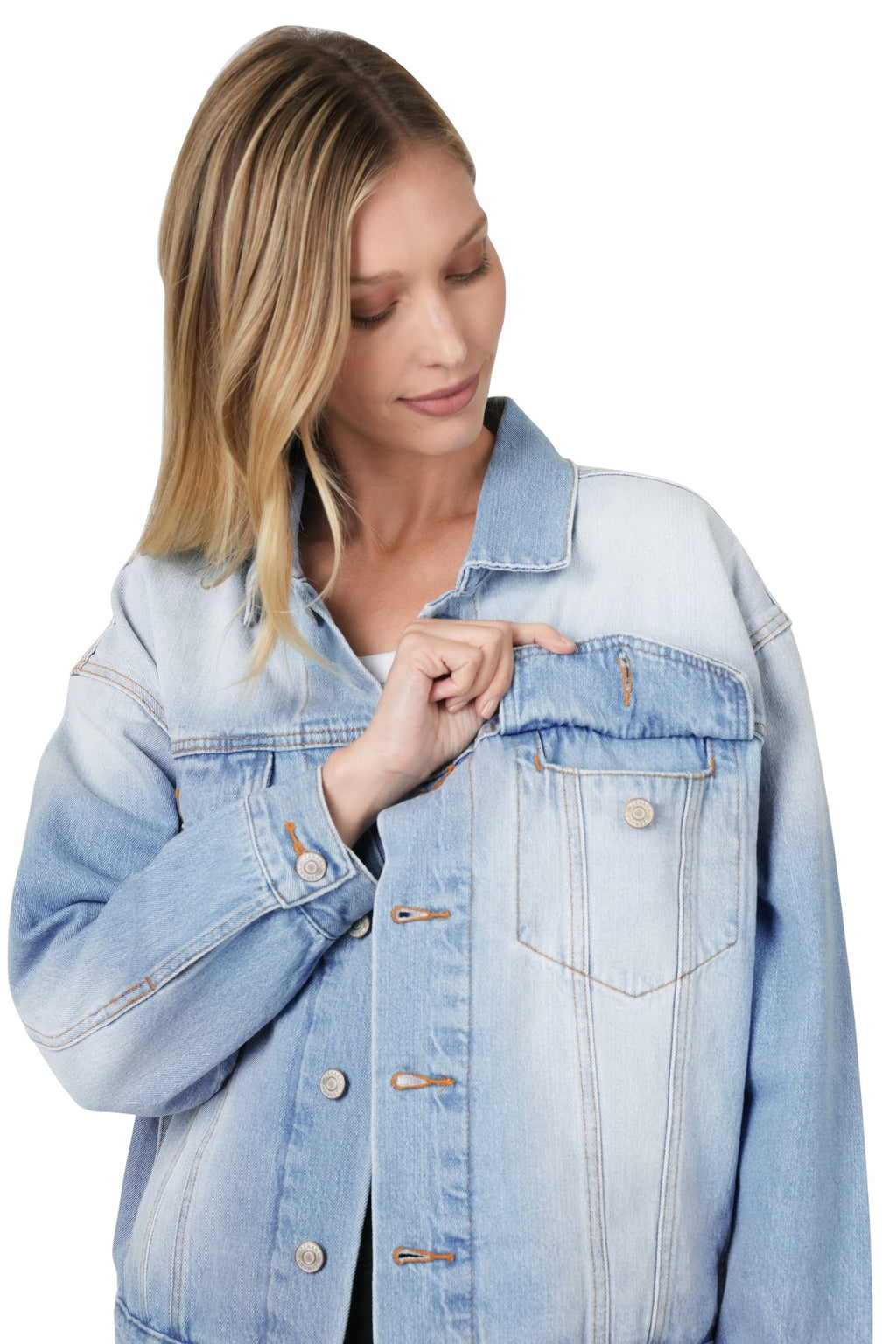 Oversized Denim Jacket (Light Wash)