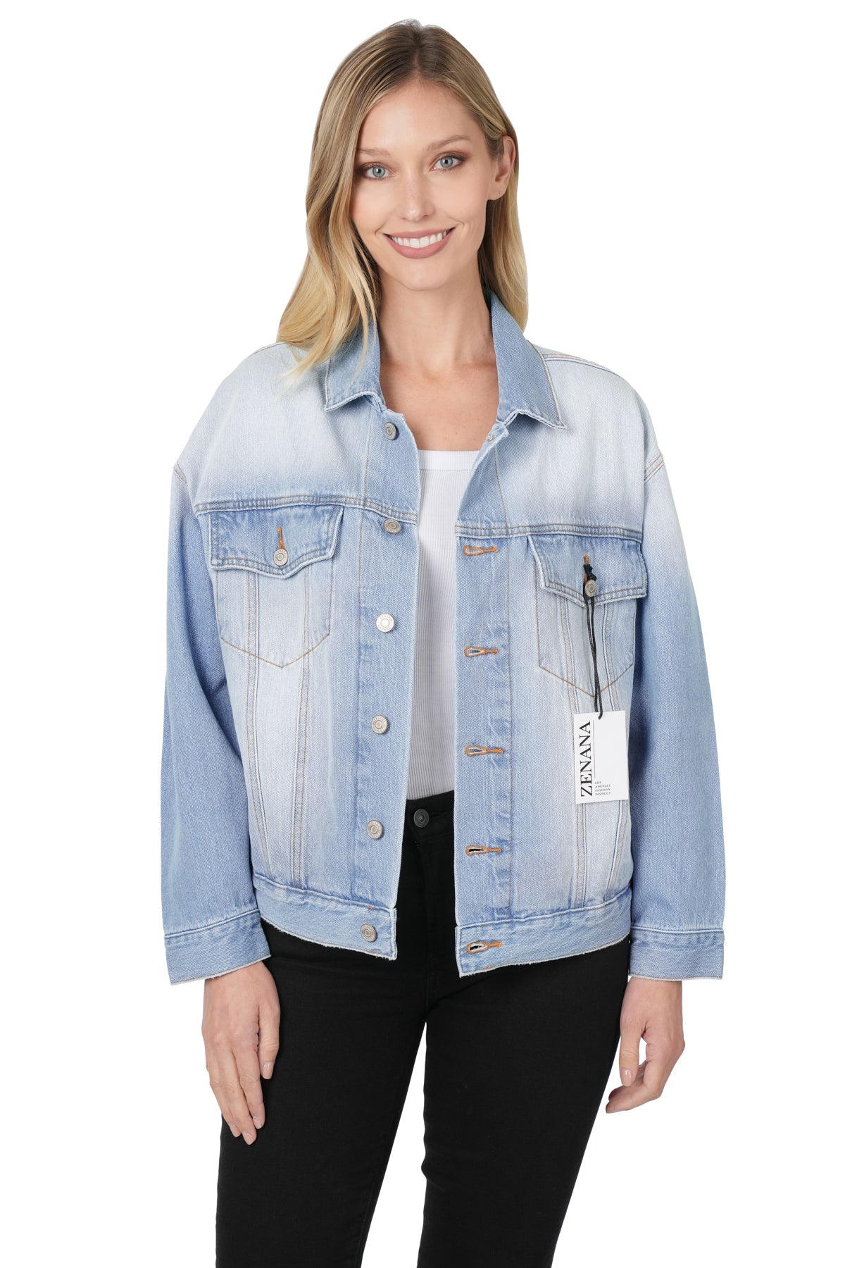 Oversized Denim Jacket (Light Wash)