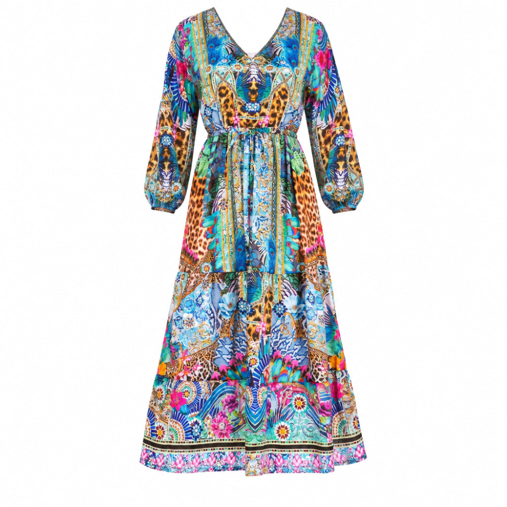 Floral Print Boho Maxi Dress