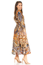 Floral Print Boho Maxi Dress