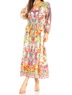 Floral Print Boho Maxi Dress