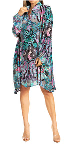 Women's Floral Short Shirt Dress