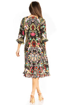 Women's Floral Midi Cocktail Dress