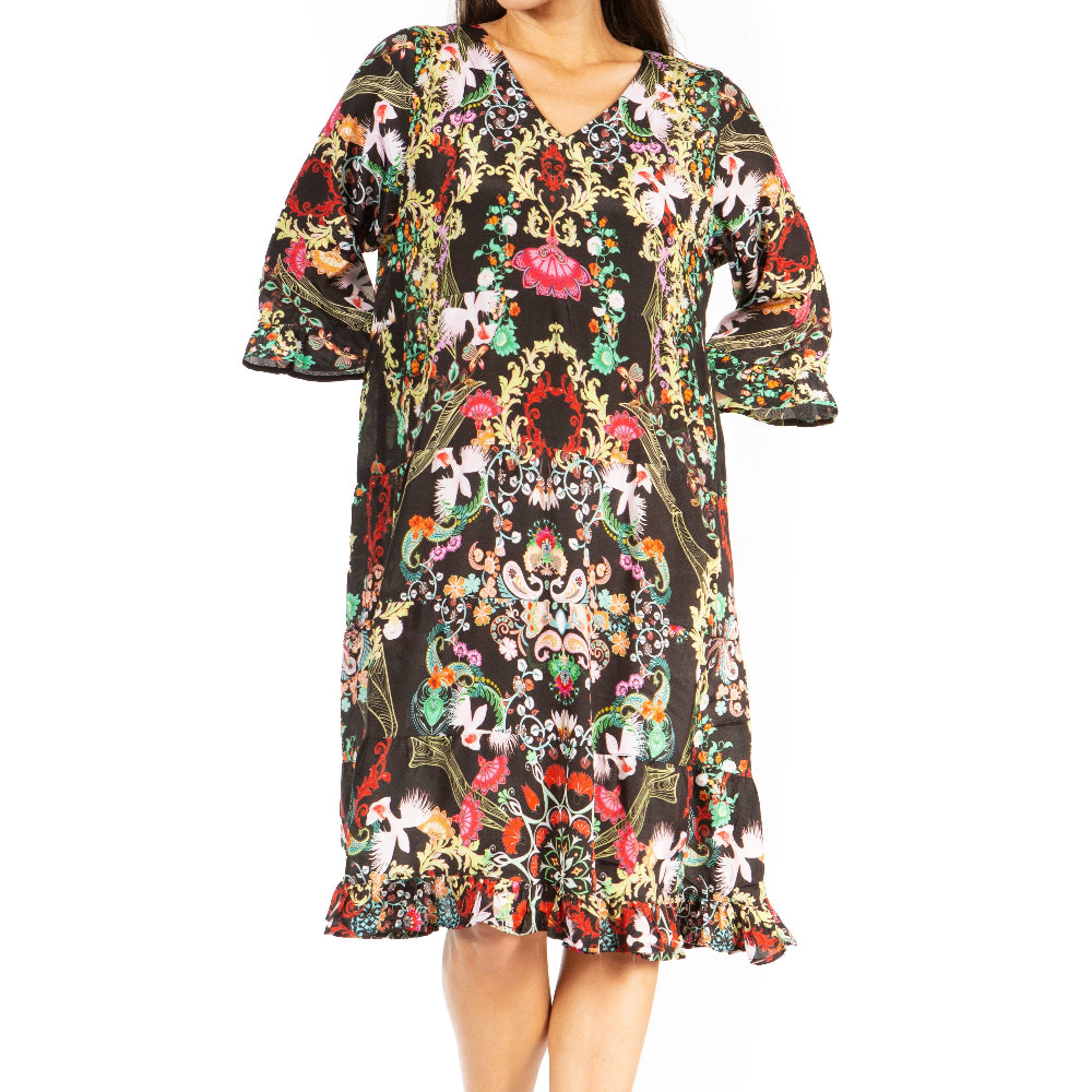 Women's Floral Midi Cocktail Dress