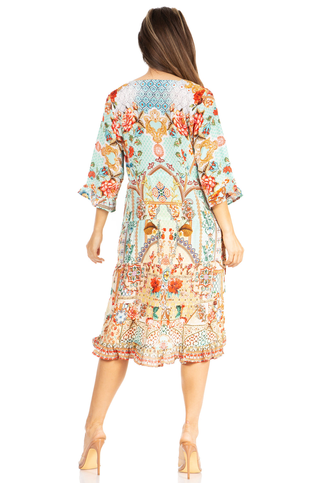 Women's Floral Midi Cocktail Dress
