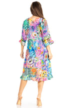 Women's Floral Midi Cocktail Dress