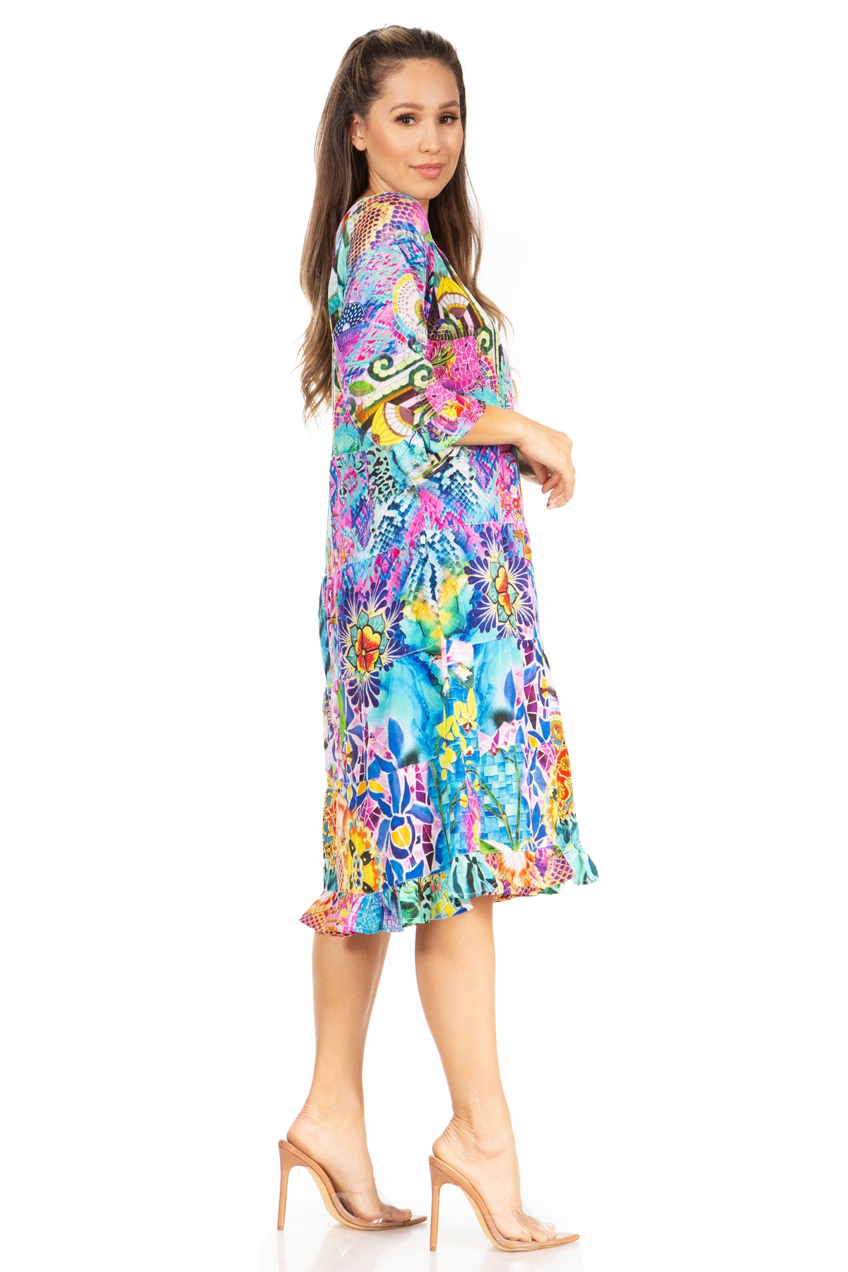 Women's Floral Midi Cocktail Dress