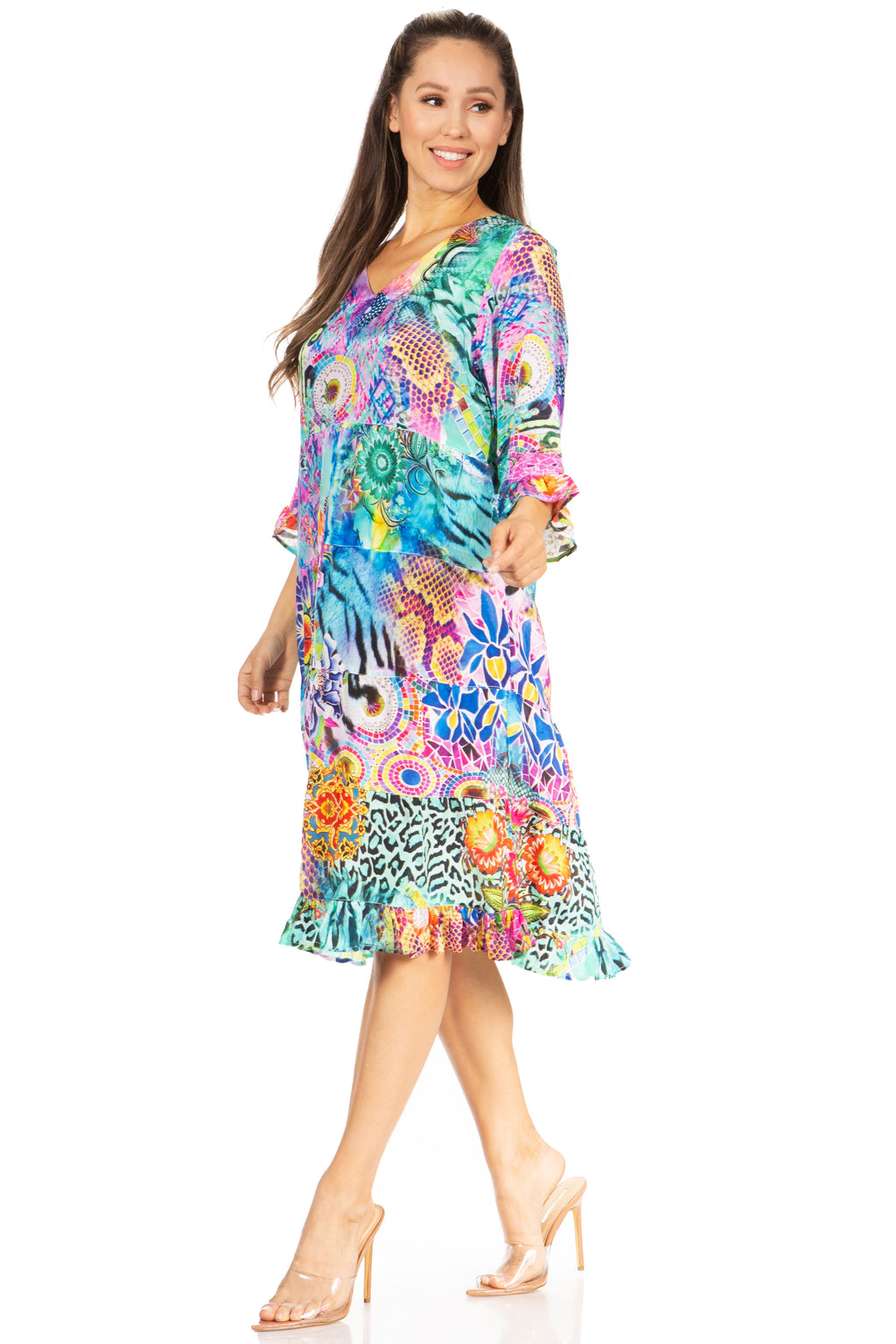 Women's Floral Midi Cocktail Dress