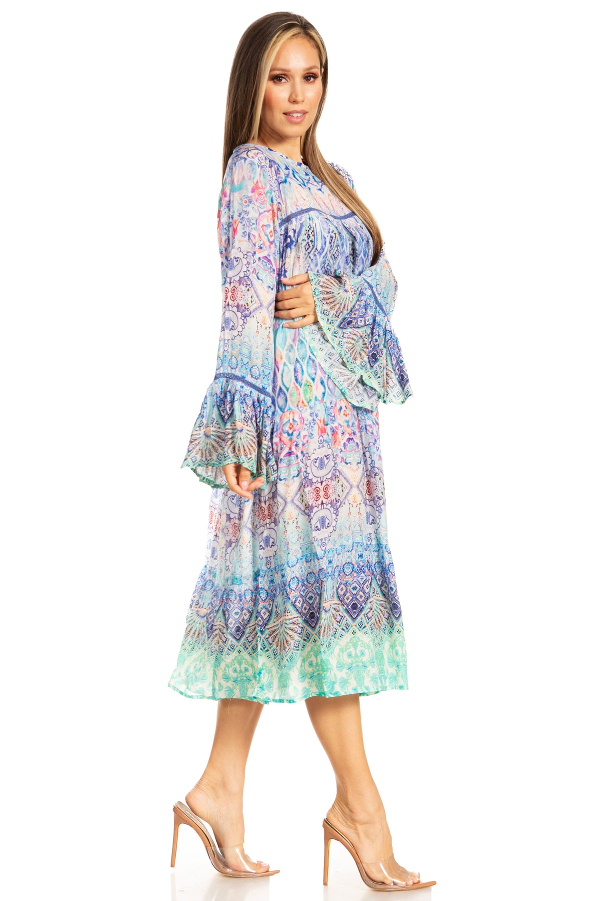 Women's Floral Tiered Ruffle Dress