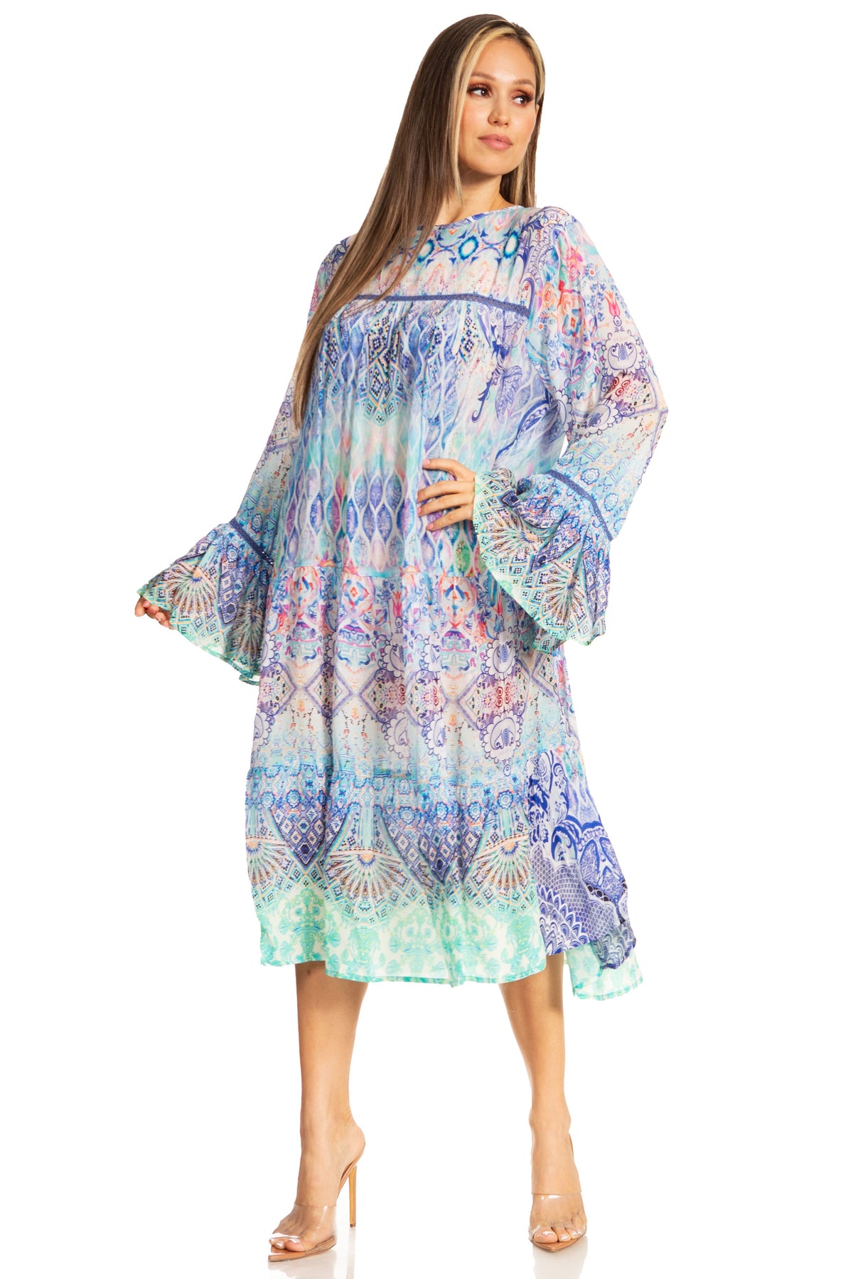 Women's Floral Tiered Ruffle Dress