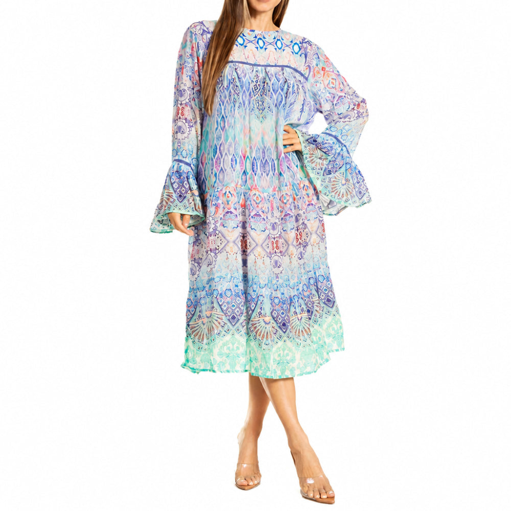 Women's Floral Tiered Ruffle Dress