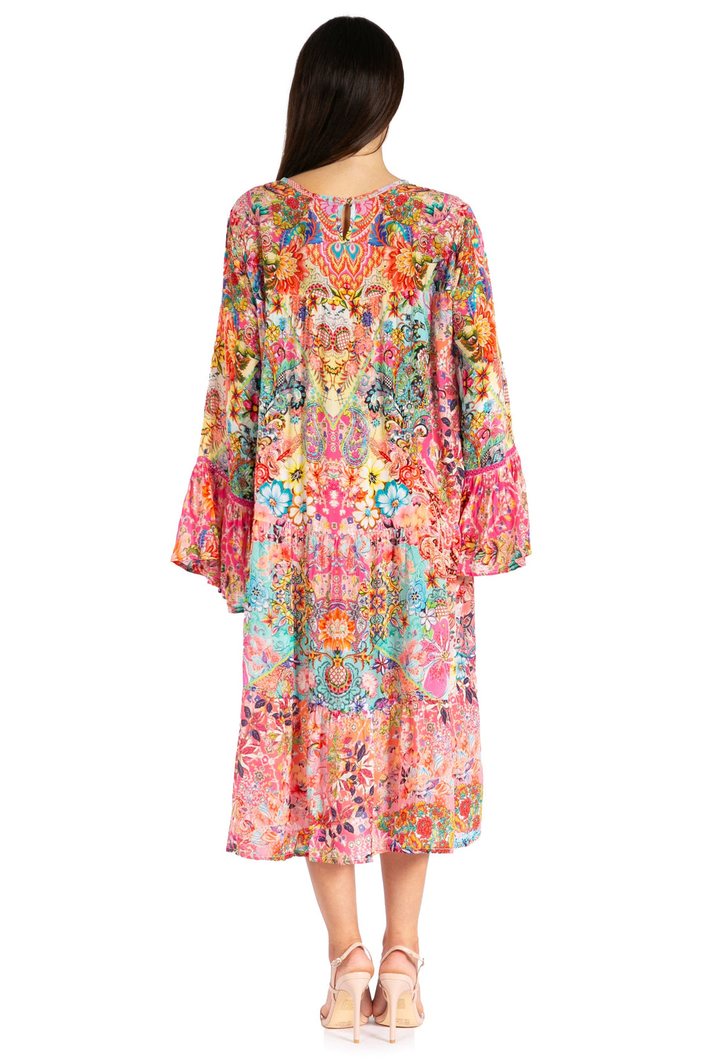 Women's Floral Tiered Ruffle Dress