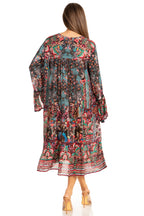 Women's Floral Tiered Ruffle Dress