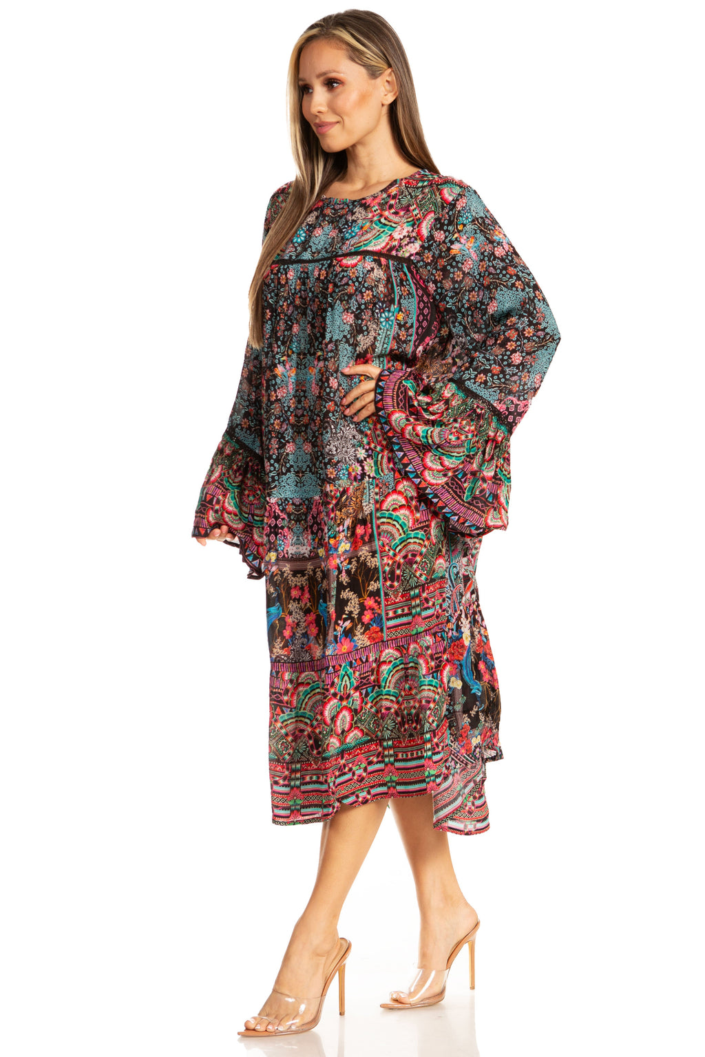 Women's Floral Tiered Ruffle Dress