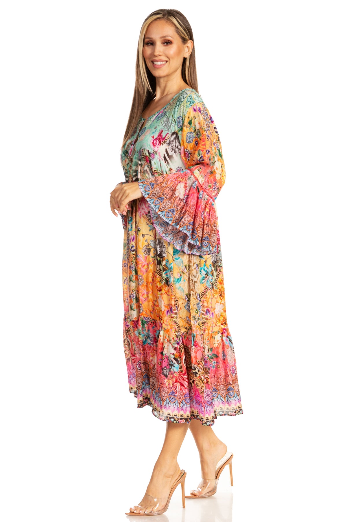 Women's Henley Neck Short Dress