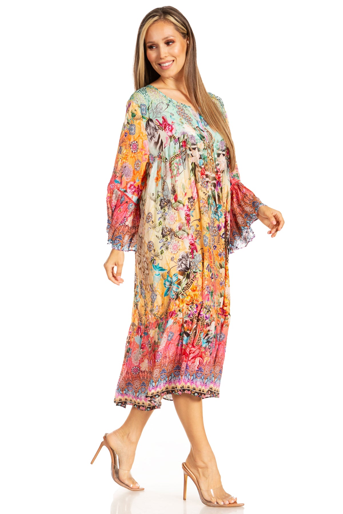 Women's Henley Neck Short Dress