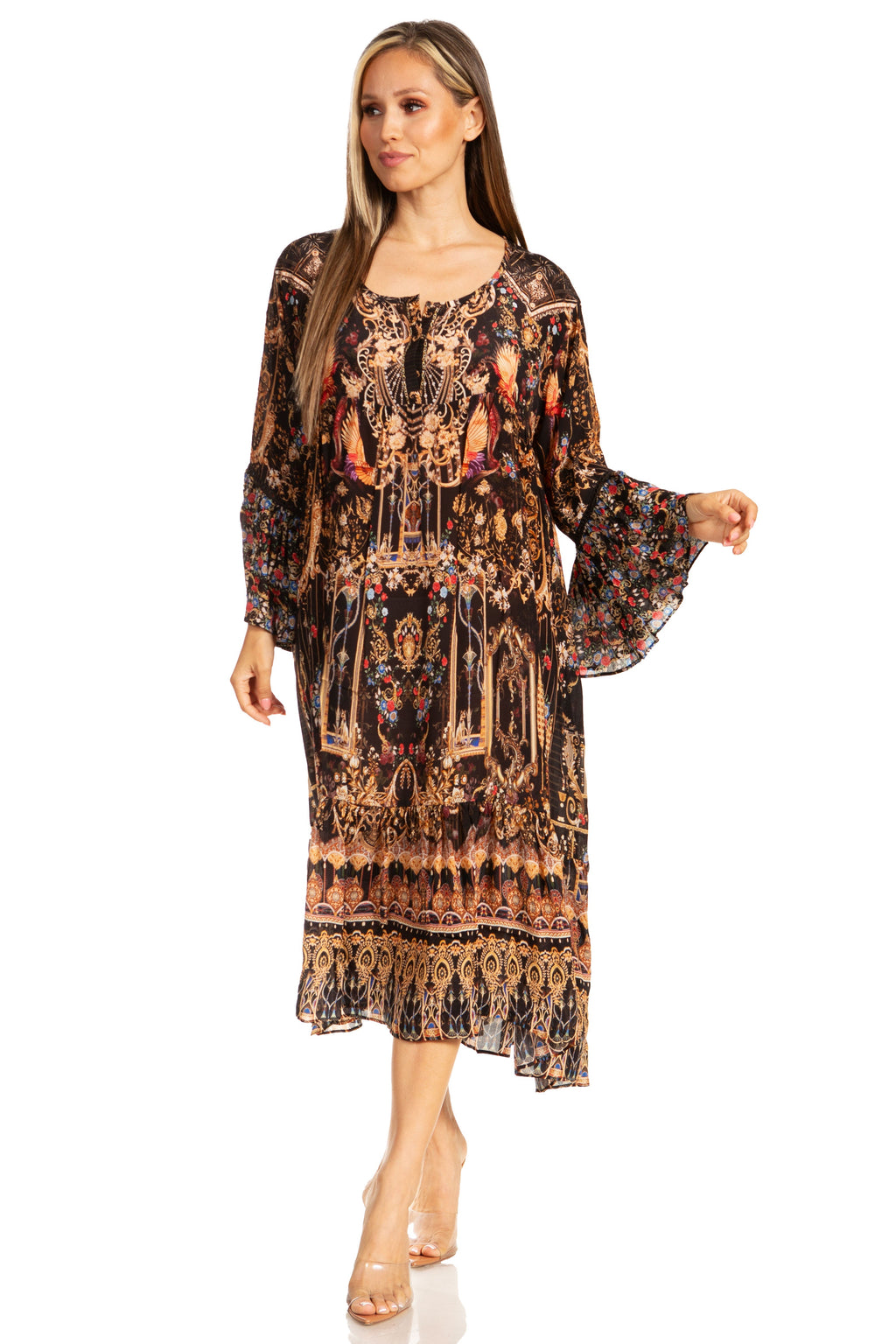 Women's Henley Neck Short Dress