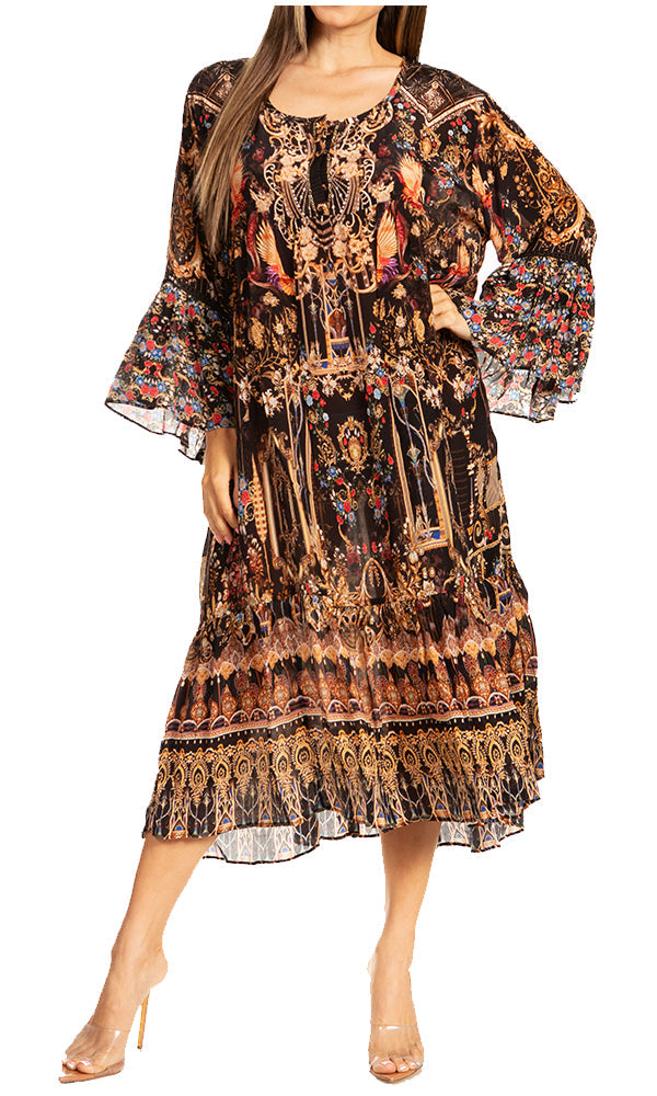 Women's Henley Neck Short Dress