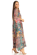 Women's Henley Neck Maxi Dress